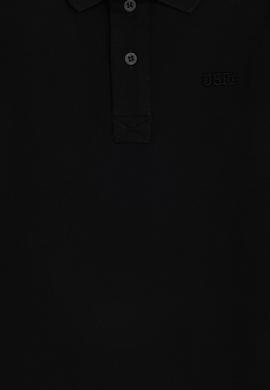 Erkek Çocuk Siyah Basic Polo Yaka Sweatshirt - 50293745035