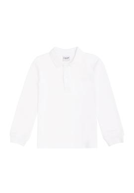 Erkek Çocuk Beyaz Basic Polo Yaka Sweatshirt - 50293745002