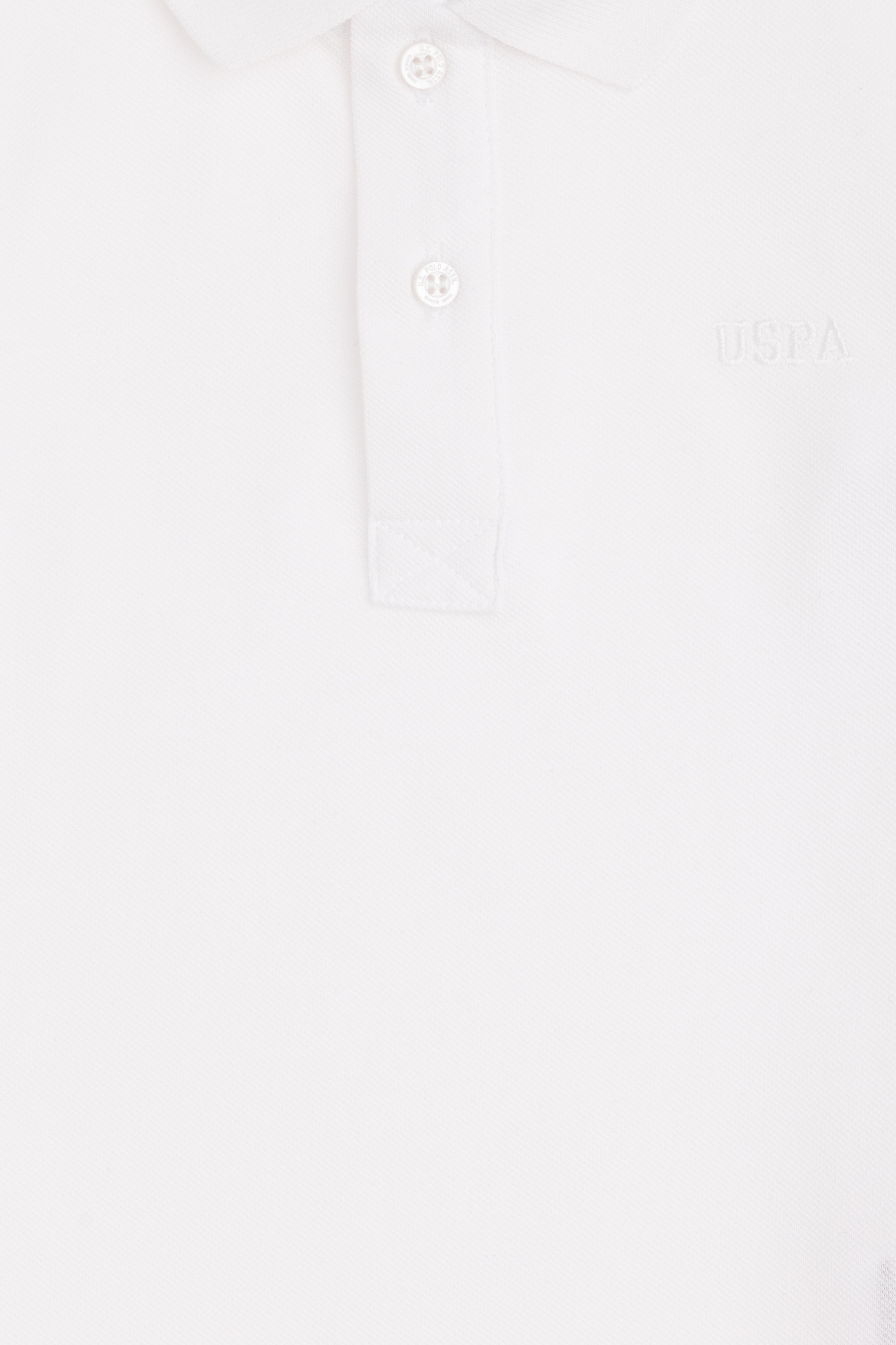 Erkek Çocuk Beyaz Basic Polo Yaka Sweatshirt - Image 4