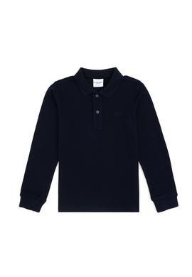 Erkek Çocuk Lacivert Basic Polo Yaka Tişört - 50293745024