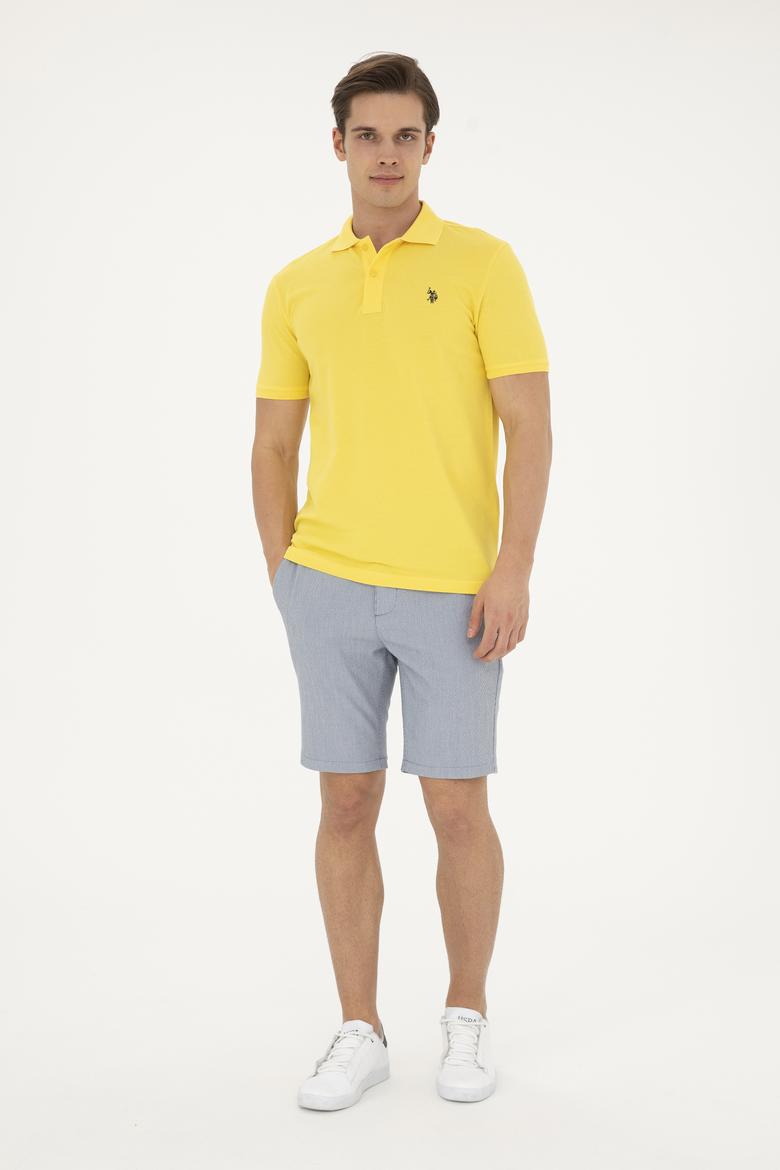 Erkek Sarı Basic Tişört - 50279573212