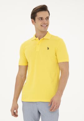 Erkek Sarı Basic Tişört - 50279573212