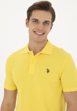 Erkek Sarı Basic Tişört - 50279573212