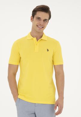 Erkek Sarı Basic Tişört - 50279573212