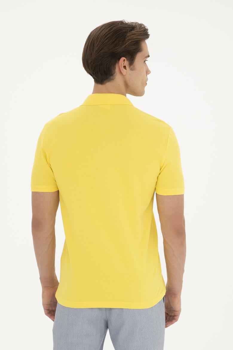 Erkek Sarı Basic Tişört - 50279573212