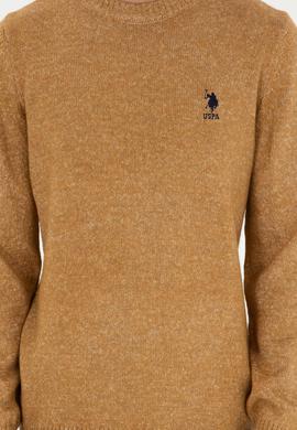 Erkek Taba Bisiklet Yaka Triko Kazak - 50256668016