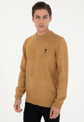 Erkek Taba Bisiklet Yaka Triko Kazak - 50256668016