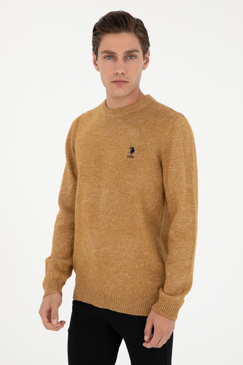 Erkek Taba Bisiklet Yaka Triko Kazak - 50256668016