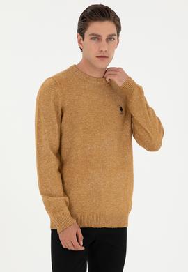 Erkek Taba Bisiklet Yaka Triko Kazak - 50256668016