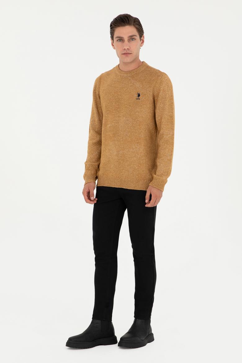 Erkek Taba Bisiklet Yaka Triko Kazak - 50256668016