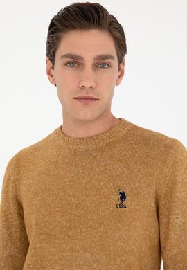 Erkek Taba Bisiklet Yaka Triko Kazak - 50256668016