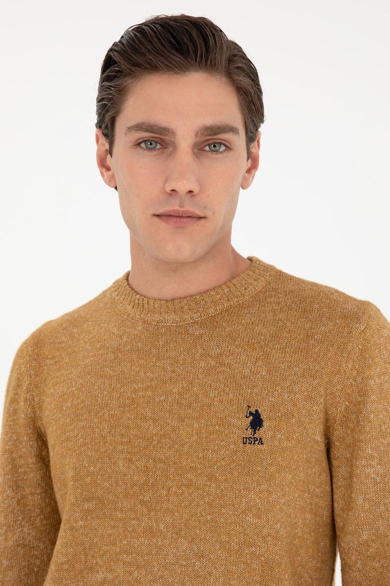 Erkek Taba Bisiklet Yaka Triko Kazak - 50256668016