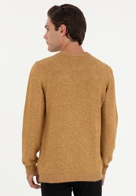 Erkek Taba Bisiklet Yaka Triko Kazak - 50256668016