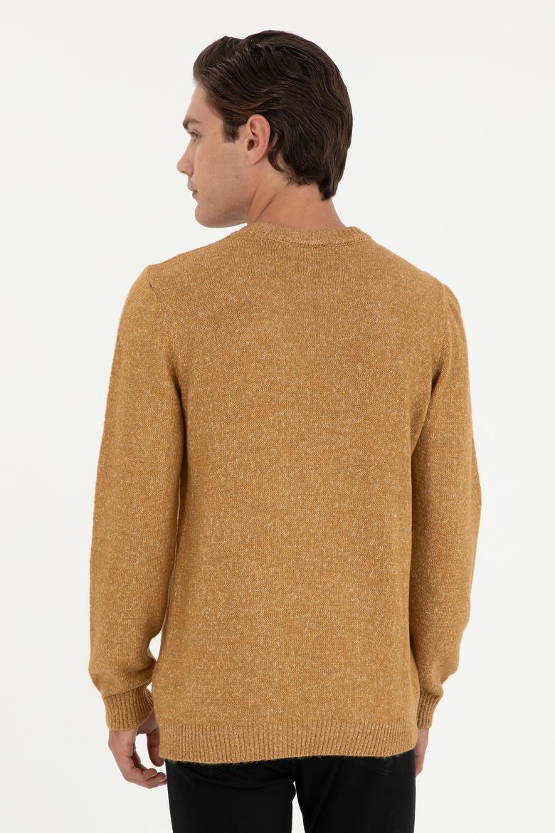 Erkek Taba Bisiklet Yaka Triko Kazak - 50256668016