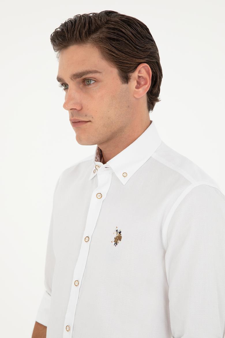 Erkek Beyaz Uzun Kollu Gömlek - 50291795006