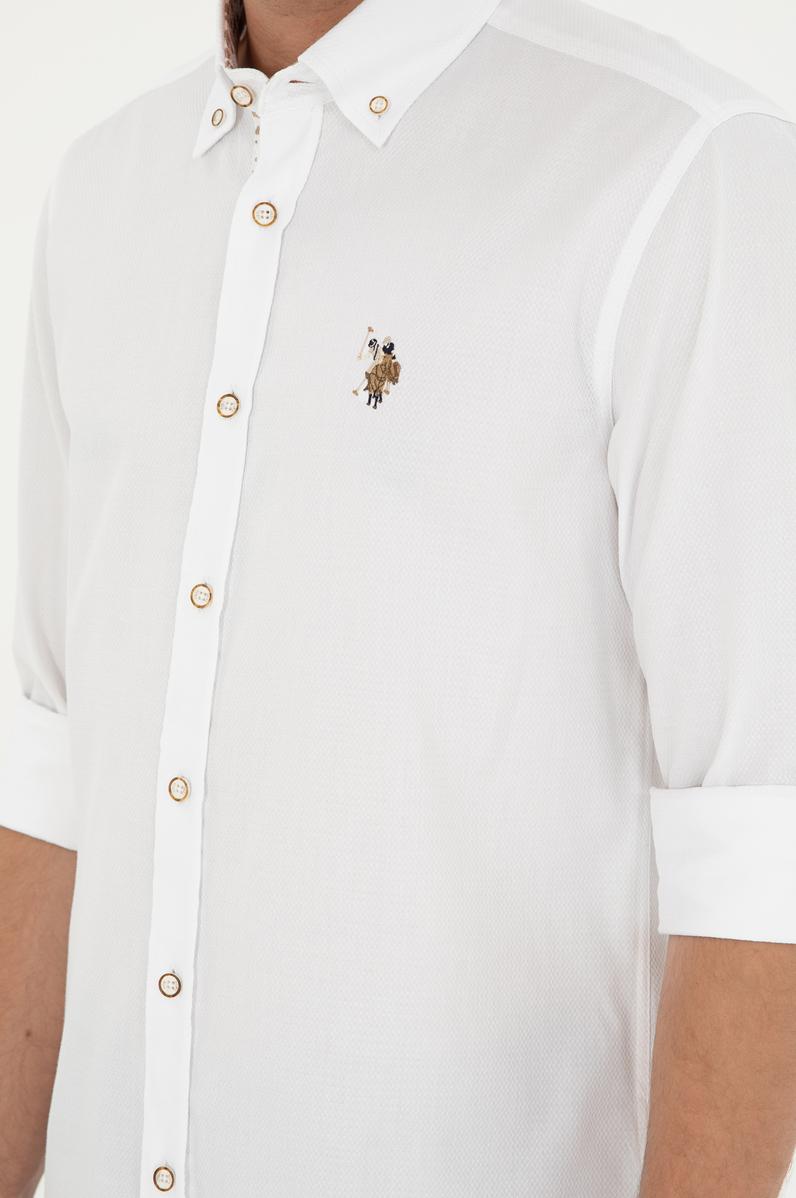 Erkek Beyaz Uzun Kollu Gömlek