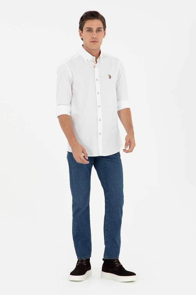 Erkek Beyaz Uzun Kollu Gömlek - 50291795006