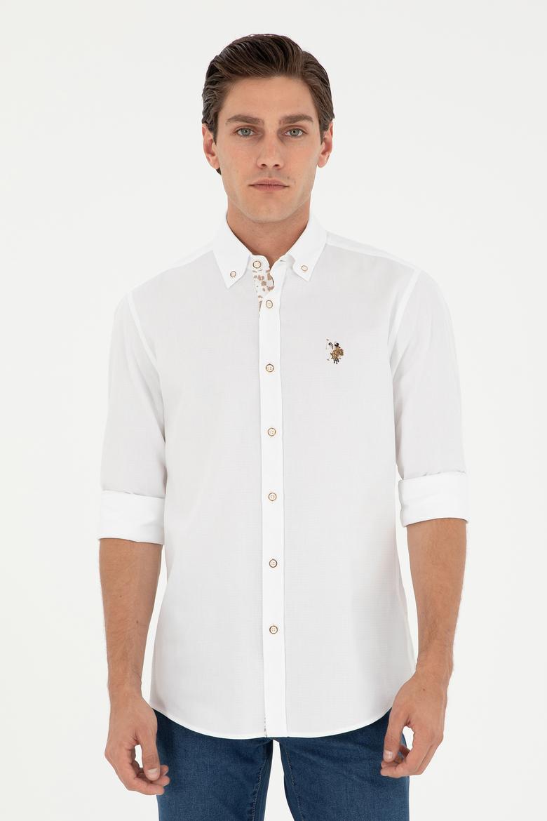 Erkek Beyaz Uzun Kollu Gömlek