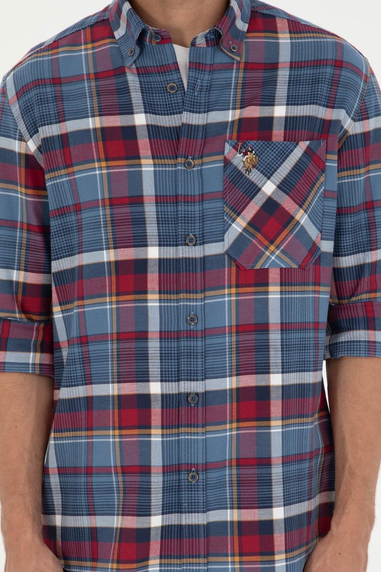 Erkek Saks Uzun Kollu Gömlek - 50290275006