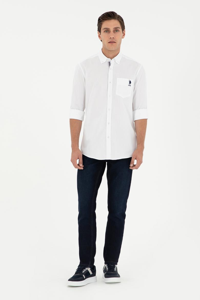 Erkek Beyaz Uzun Kollu Gömlek - 50291237006