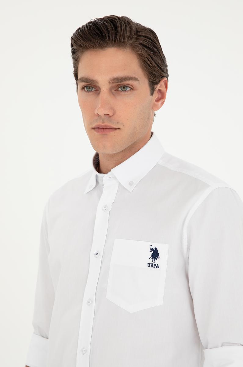 Erkek Beyaz Uzun Kollu Gömlek