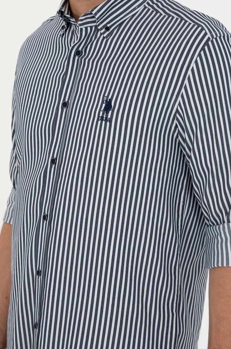 Erkek Lacivert Uzun Kollu Gömlek