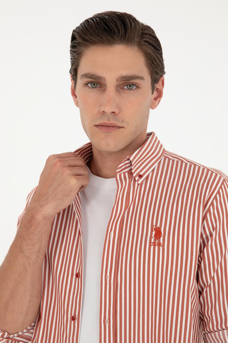 Erkek Kiremit Uzun Kollu Gömlek