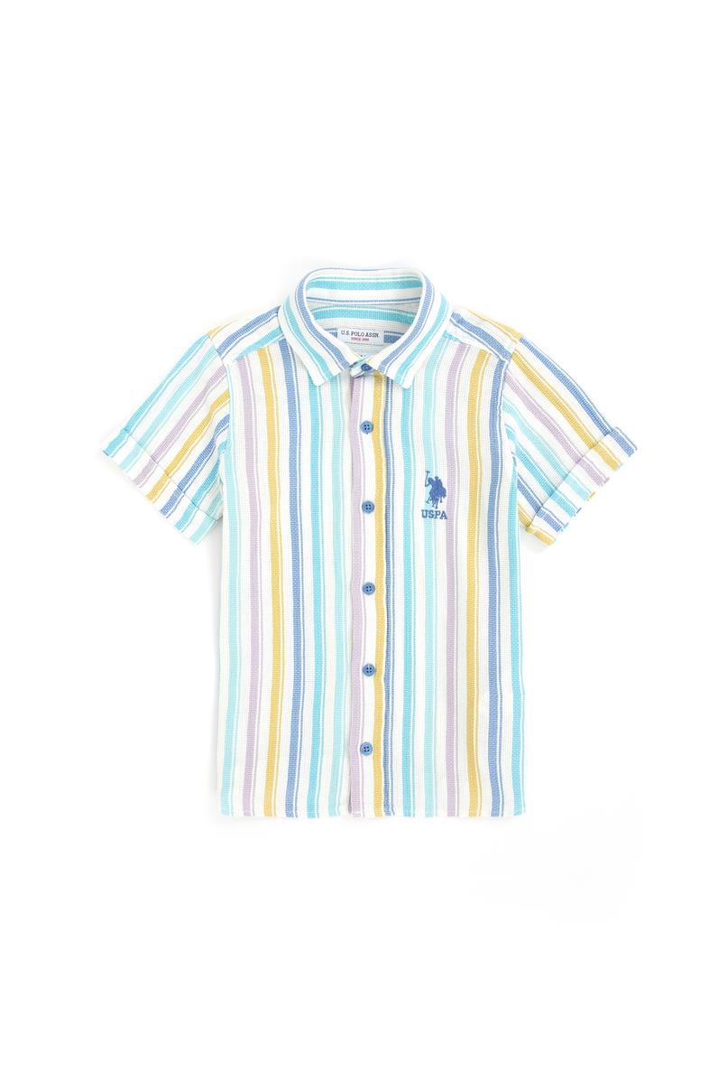 Erkek Çocuk Saks Kısa Kollu Gömlek