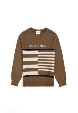 Erkek Çocuk Haki Bisiklet Yaka Kazak - 50293025005