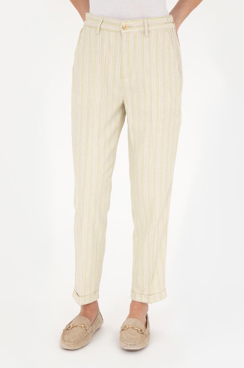 Kadın Fıstık Yeşili Kanvas Pantolon