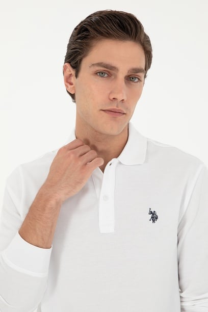 Erkek Beyaz Basic Sweatshirt