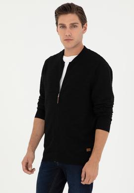 Erkek Siyah Triko Hırka - 50292875033