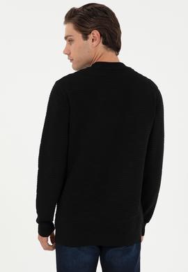 Erkek Siyah Triko Hırka - 50292875033