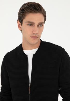 Erkek Siyah Triko Hırka - 50292875033