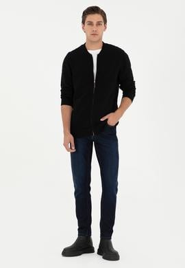 Erkek Siyah Triko Hırka - 50292875033