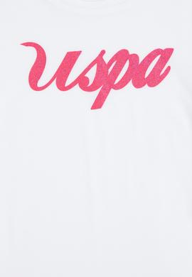 Kız Çocuk Beyaz Bisiklet Yaka Tişört - 50288692028