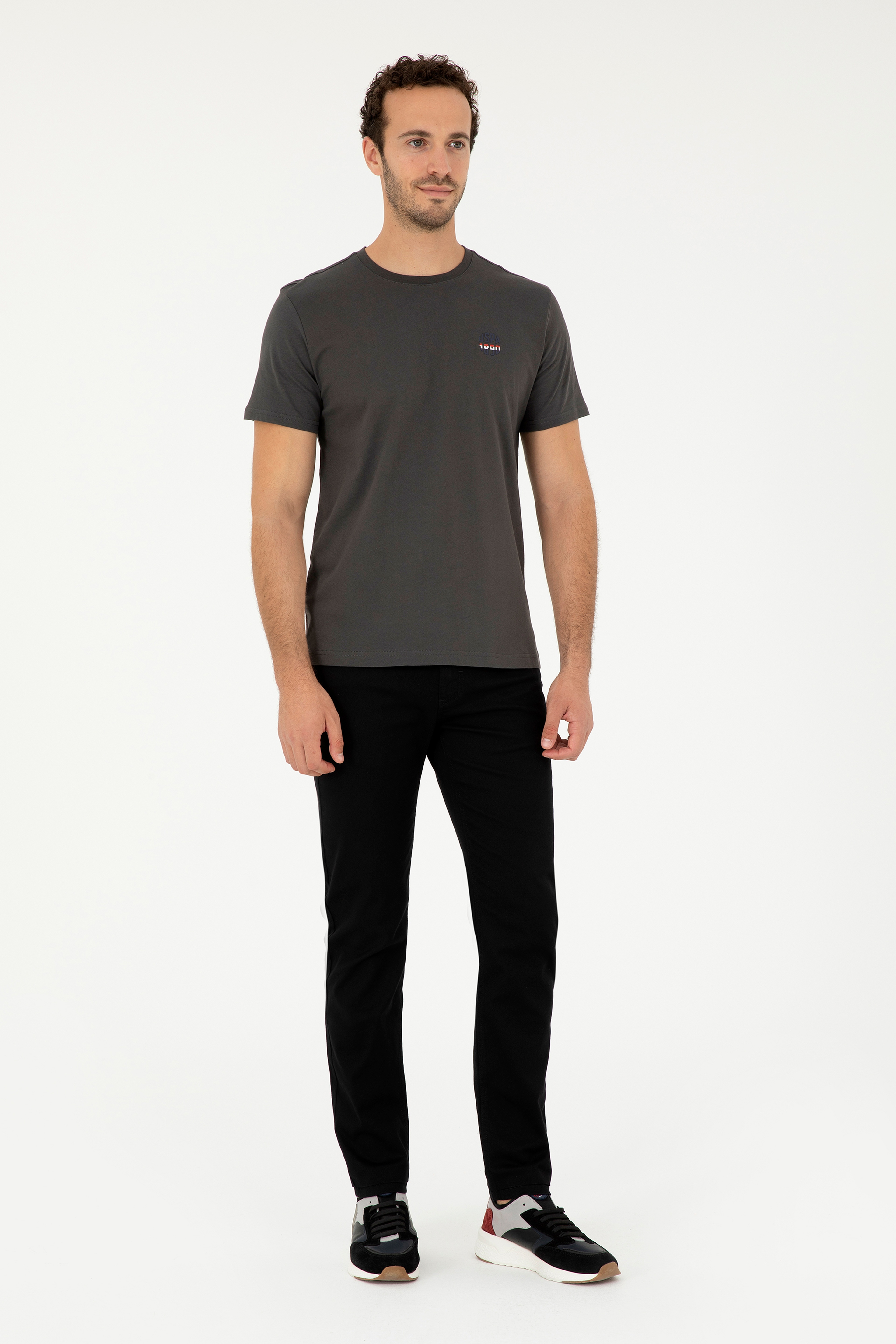 Erkek Slim Fit Siyah Kanvas Pantolon - Image 3