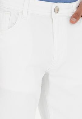 Erkek Beyaz Jean Pantolon - 50281113032