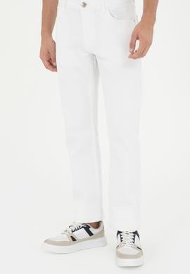 Erkek Beyaz Jean Pantolon - 50281113032