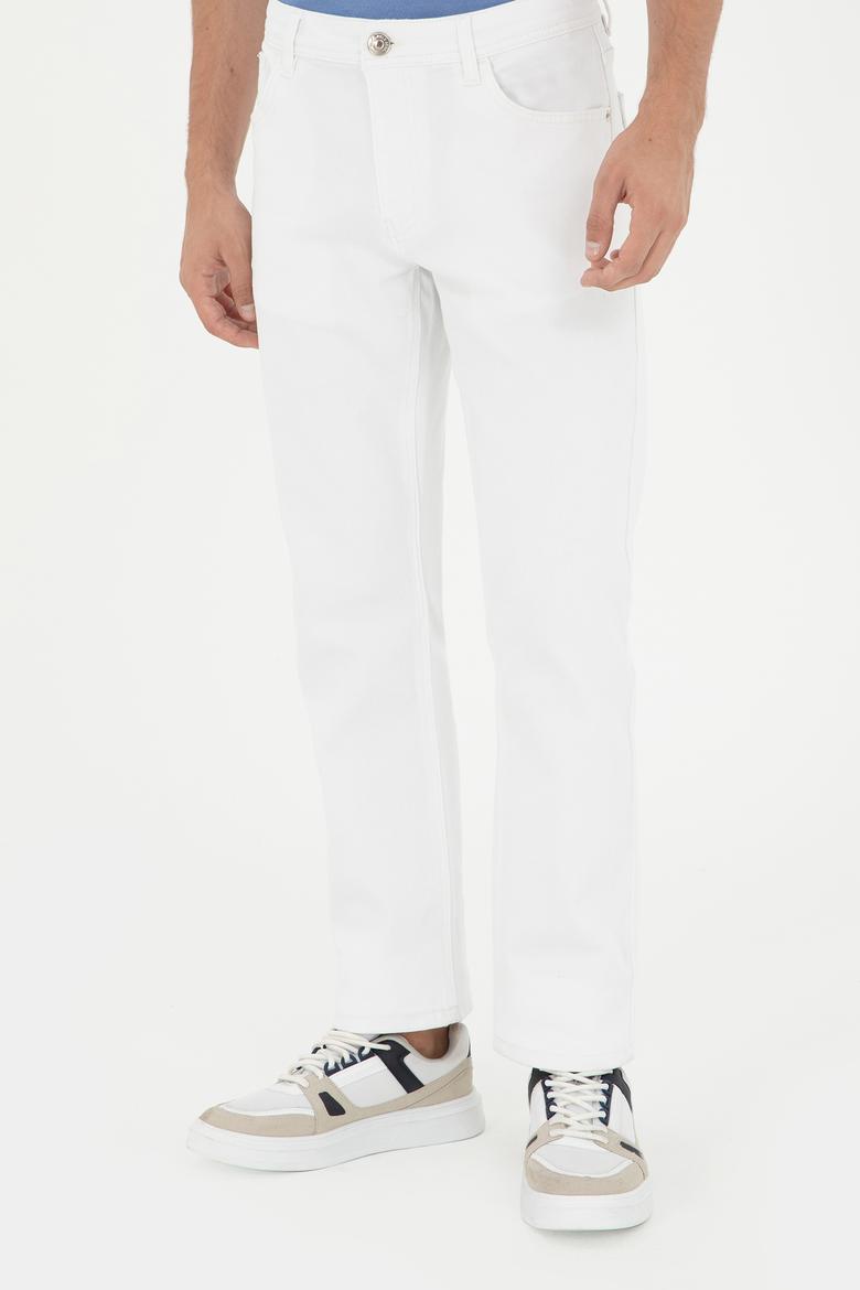 Erkek Beyaz Jean Pantolon - 50281113032