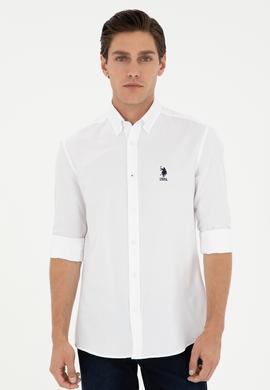 Erkek Beyaz Uzun Kollu Basic Gömlek - 50293427030