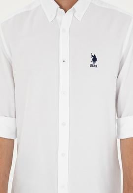 Erkek Beyaz Uzun Kollu Basic Gömlek - 50293427030