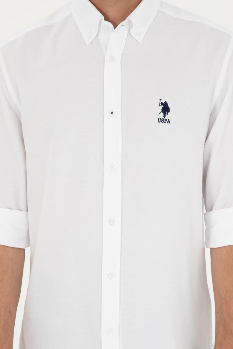 Erkek Beyaz Uzun Kollu Basic Gömlek - 50293427030