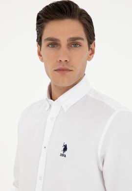 Erkek Beyaz Uzun Kollu Basic Gömlek - 50293427030