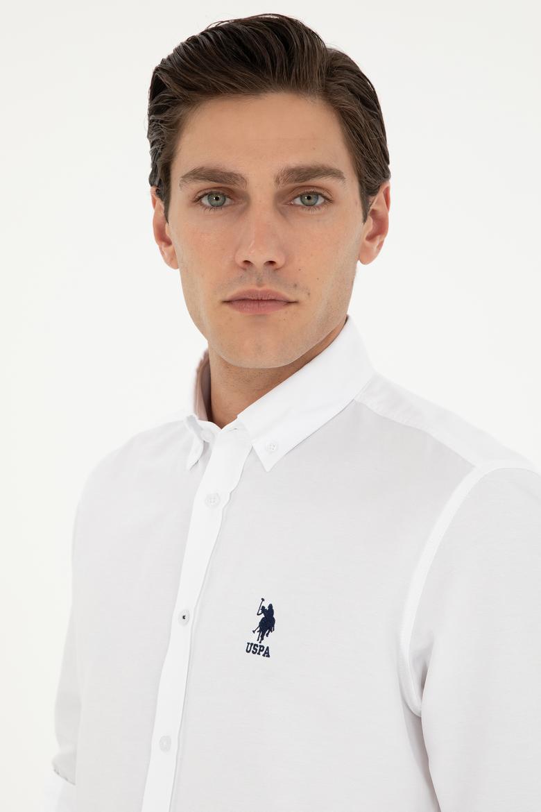 Erkek Beyaz Uzun Kollu Basic Gömlek - 50293427030