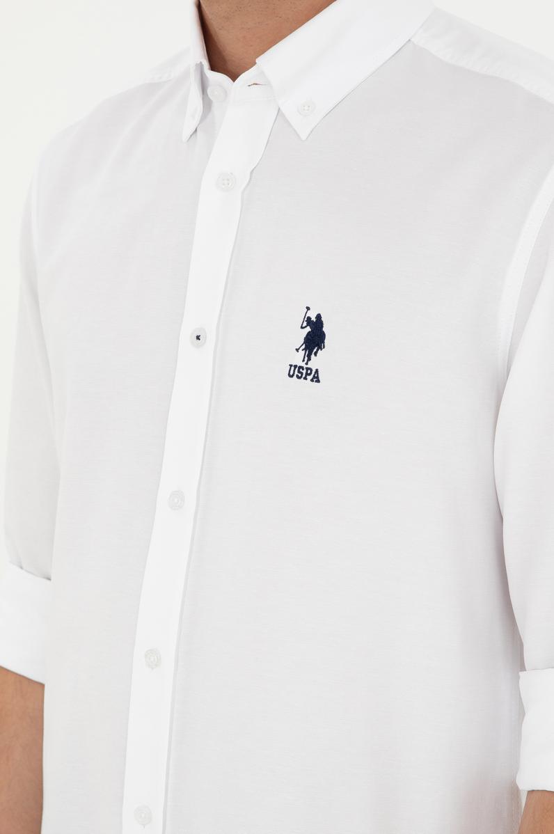 Erkek Beyaz Uzun Kollu Basic Gömlek