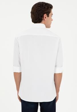 Erkek Beyaz Uzun Kollu Basic Gömlek - 50293427030