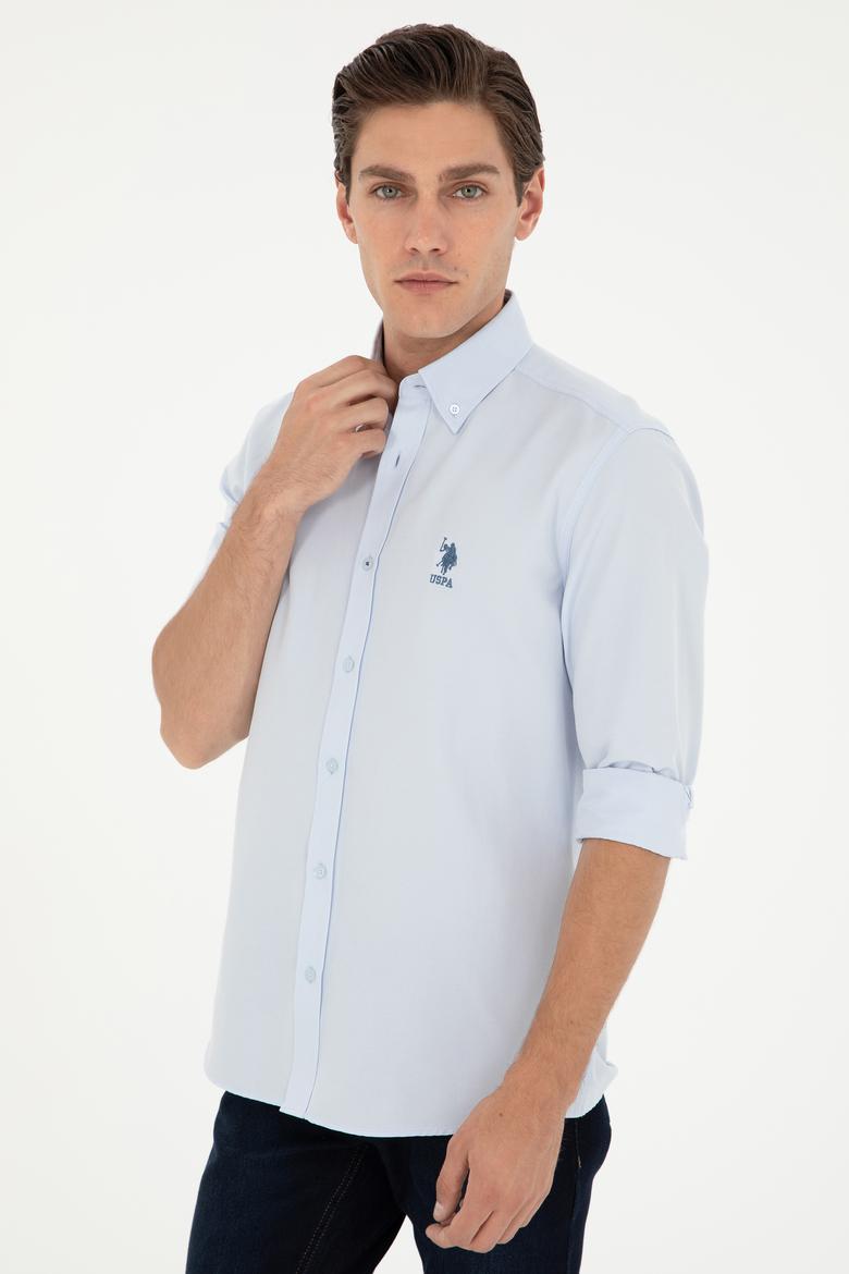 Erkek Açık Mavi Uzun Kollu Basic Gömlek - 50293427011