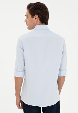 Erkek Açık Mavi Uzun Kollu Basic Gömlek - 50293427011