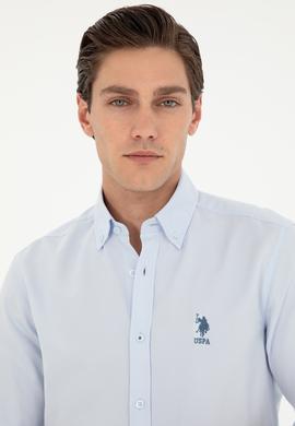 Erkek Açık Mavi Uzun Kollu Basic Gömlek - 50293427011